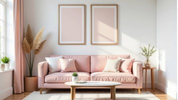 sofa rosa